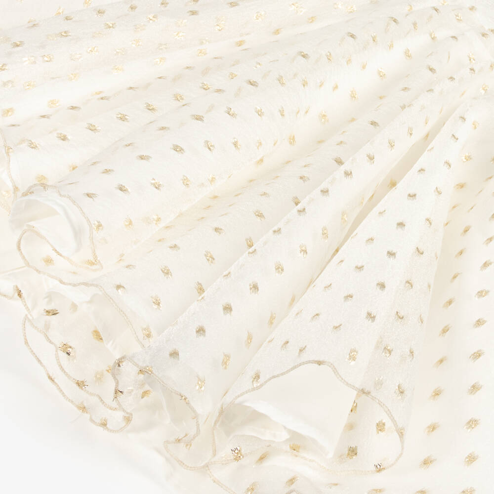 Mama Luma-Girls Shimmering Ivory Tulle Gown | Childrensalon Outlet