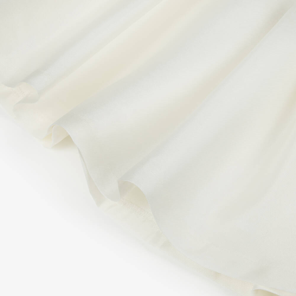 Mama Luma-Girls Silky Ivory Pleated Skirt | Childrensalon Outlet