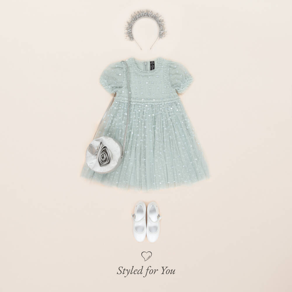 Mama Luma-Girls Silver Rose Circular Shoulder Bag (16cm) | Childrensalon Outlet