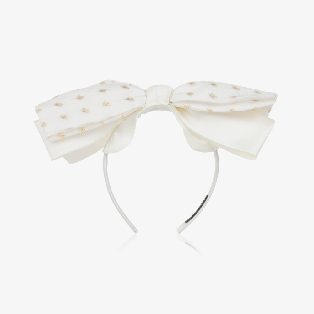 Mama Luma-عصابة رأس عاجية براقة للبنات | Childrensalon Outlet