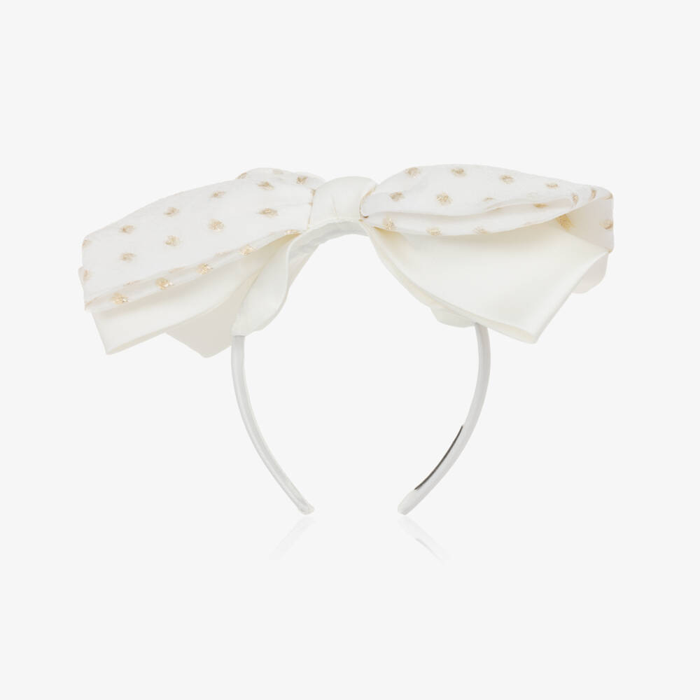 Mama Luma-عصابة رأس عاجية براقة للبنات | Childrensalon Outlet