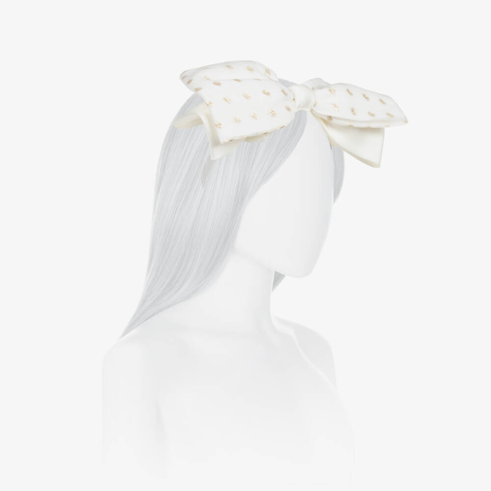 Mama Luma-عصابة رأس عاجية براقة للبنات | Childrensalon Outlet