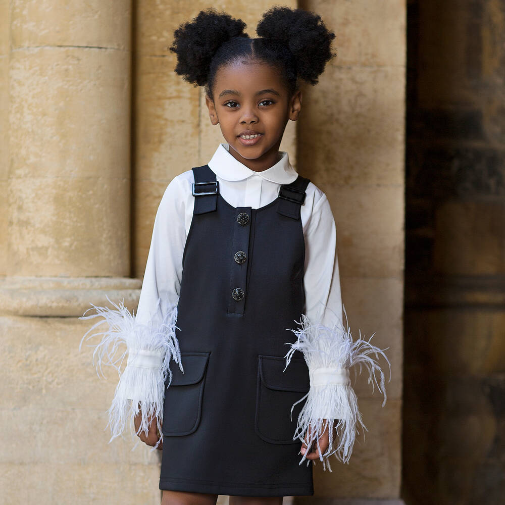 Mama Luma-Белая хлопковая блузка для девочек | Childrensalon Outlet