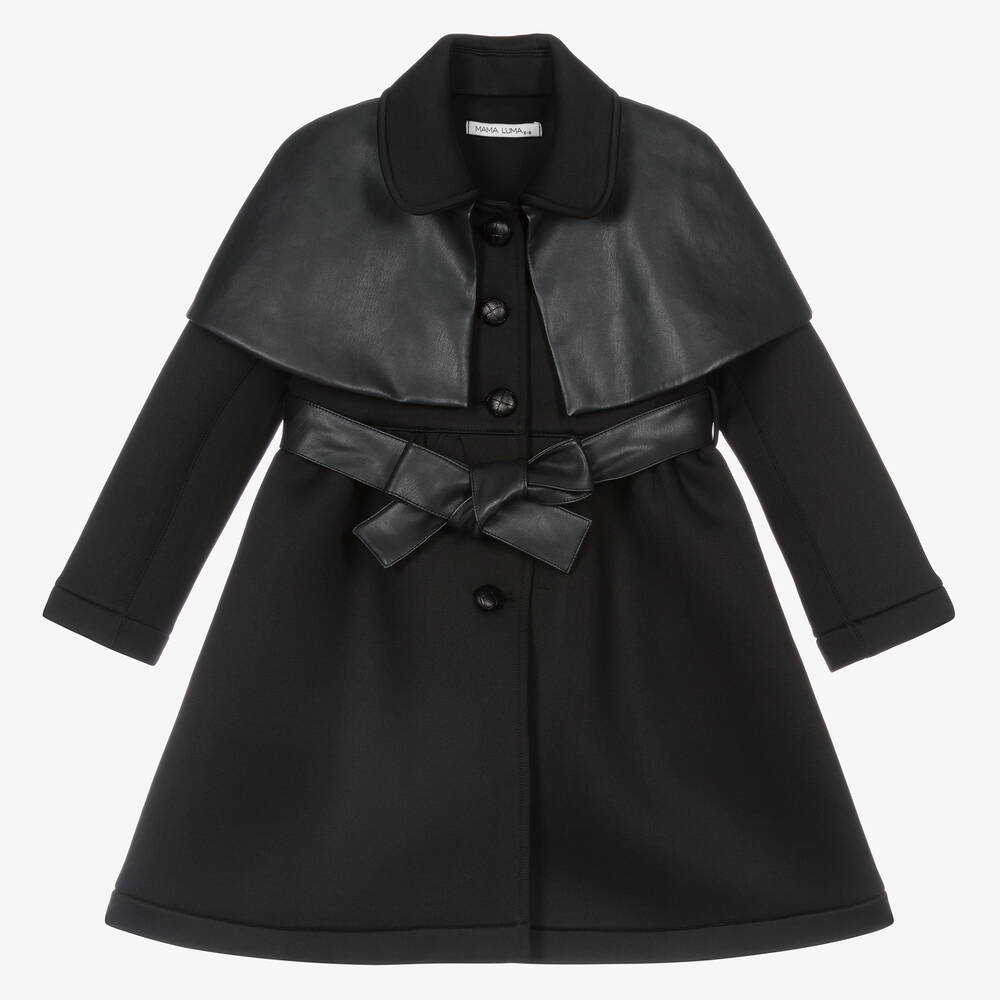 Mama Luma - Neoprene & Faux Leather Coat | Childrensalon