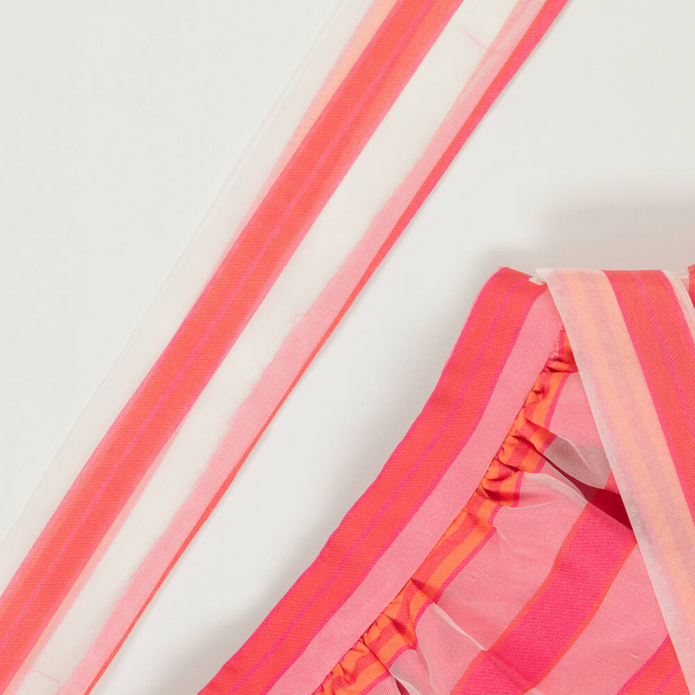 Mama Luma-Preloved Girls Pink Stripe Organza Skirt Set (9-10 years) | Childrensalon Outlet