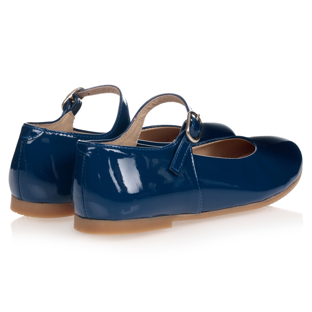 Blue patent leather shoes shop