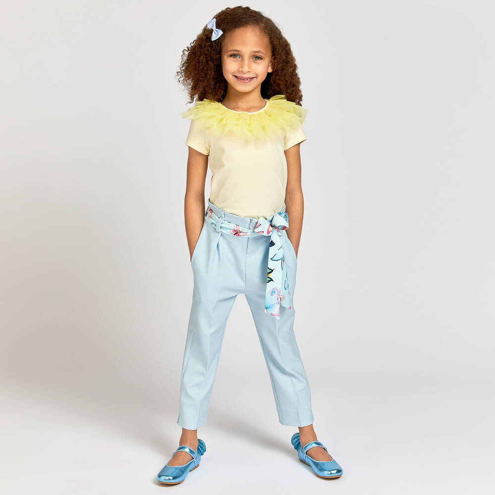 Manuela de Juan-Голубые кожаные туфли для девочек | Childrensalon Outlet