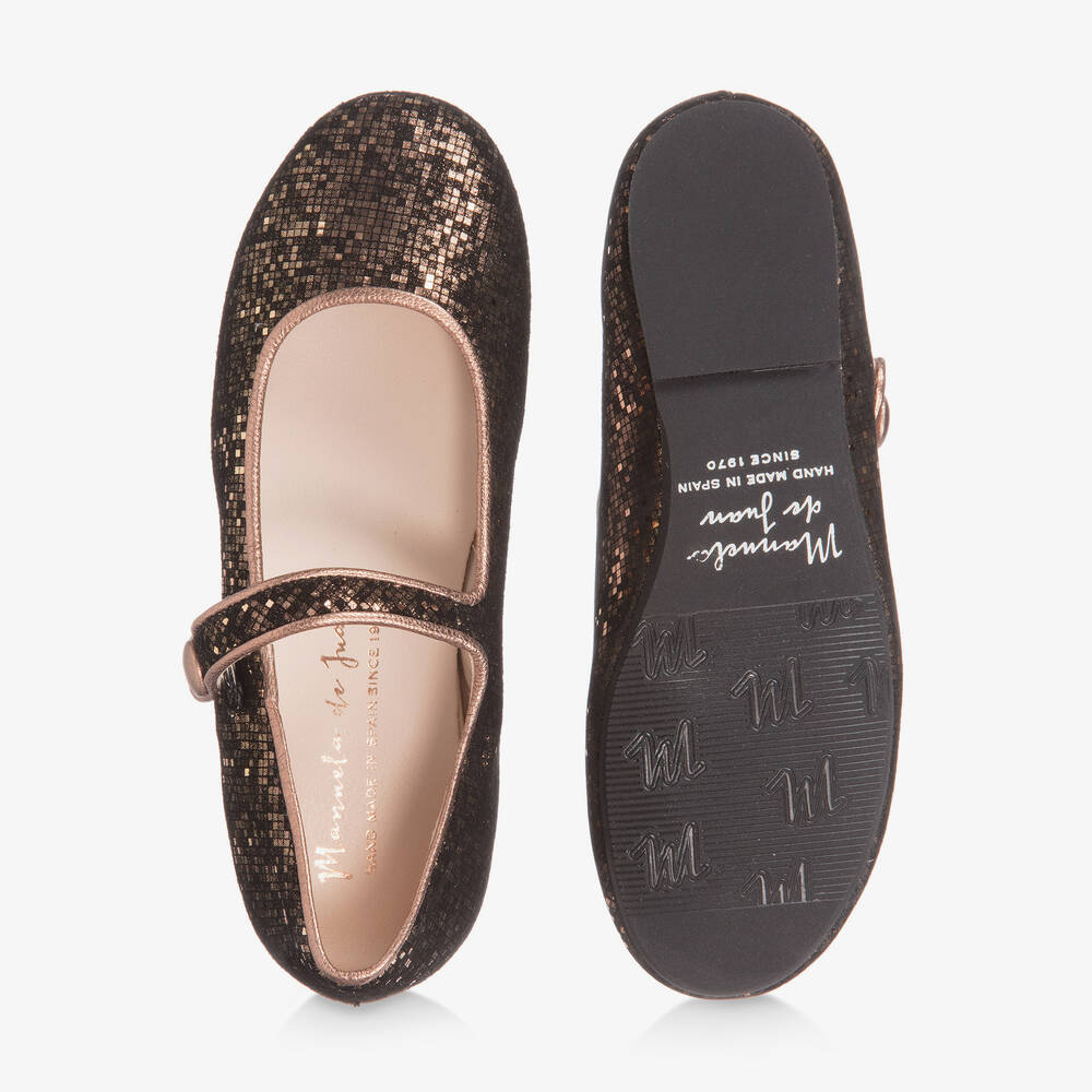 Manuela de Juan-Кожаные туфли бронзового цвета для девочек | Childrensalon Outlet