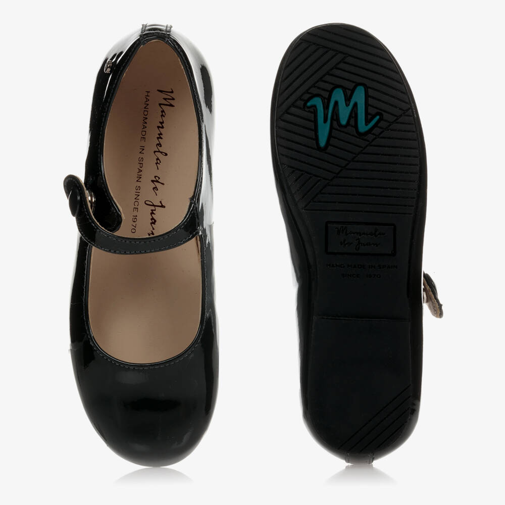 Manuela de Juan-Girls' Charcoal Patent Mary Janes | Childrensalon Outlet