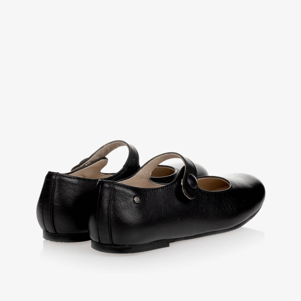 Manuela de Juan-Girls Elegant Black Leather Shoes | Childrensalon Outlet