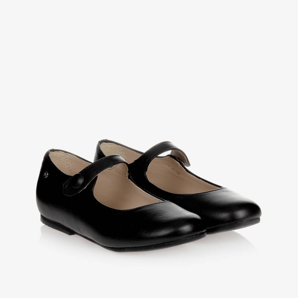 Manuela de Juan-Girls Elegant Black Leather Shoes | Childrensalon Outlet