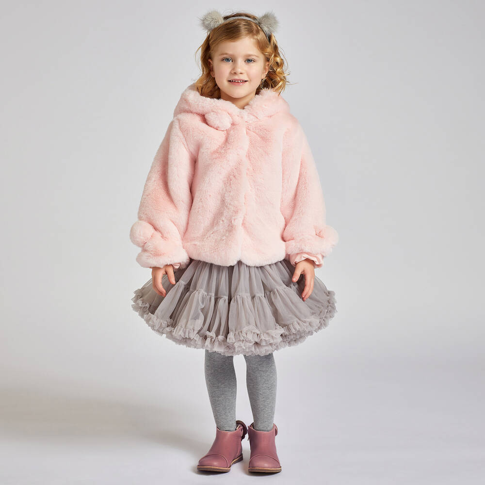 مانويلا دي خوان-بوت جلد لون زهري مزين بأجنحة | Childrensalon Outlet