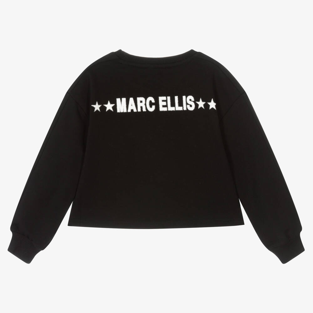 Marc Ellis-Black Cotton Logo Sweatshirt | Childrensalon Outlet