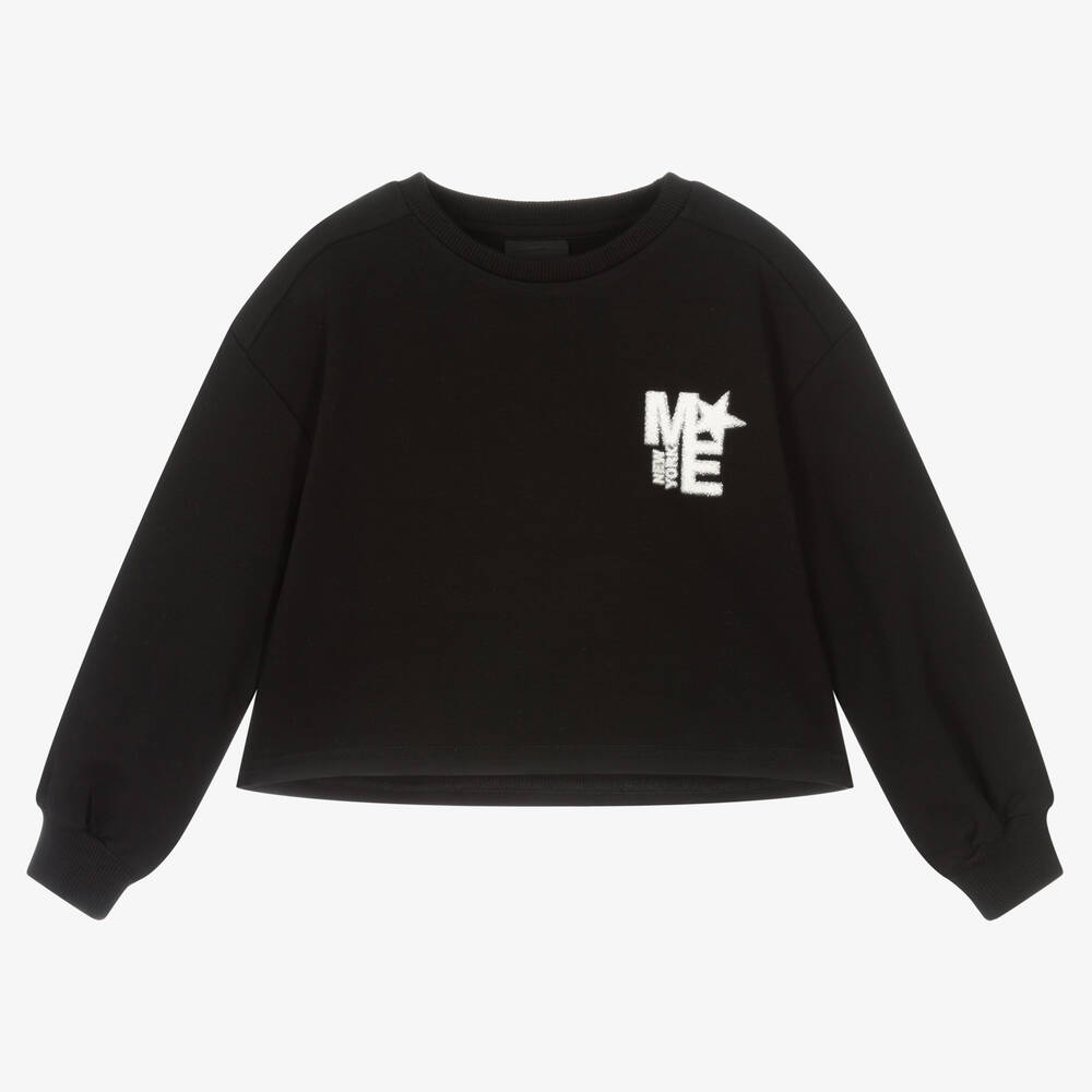 Marc Ellis - Black Cotton Logo Sweatshirt | Childrensalon