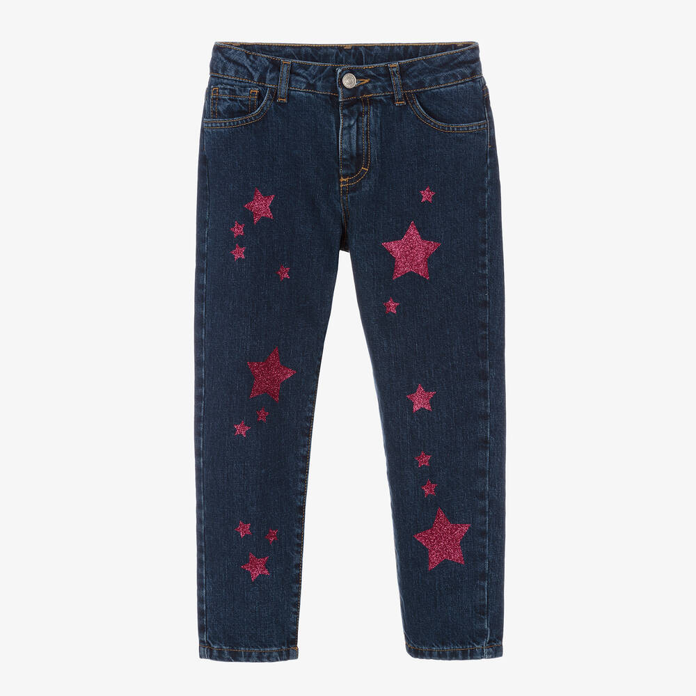 Marc Ellis - Blue & Pink Glitter Star Jeans | Childrensalon