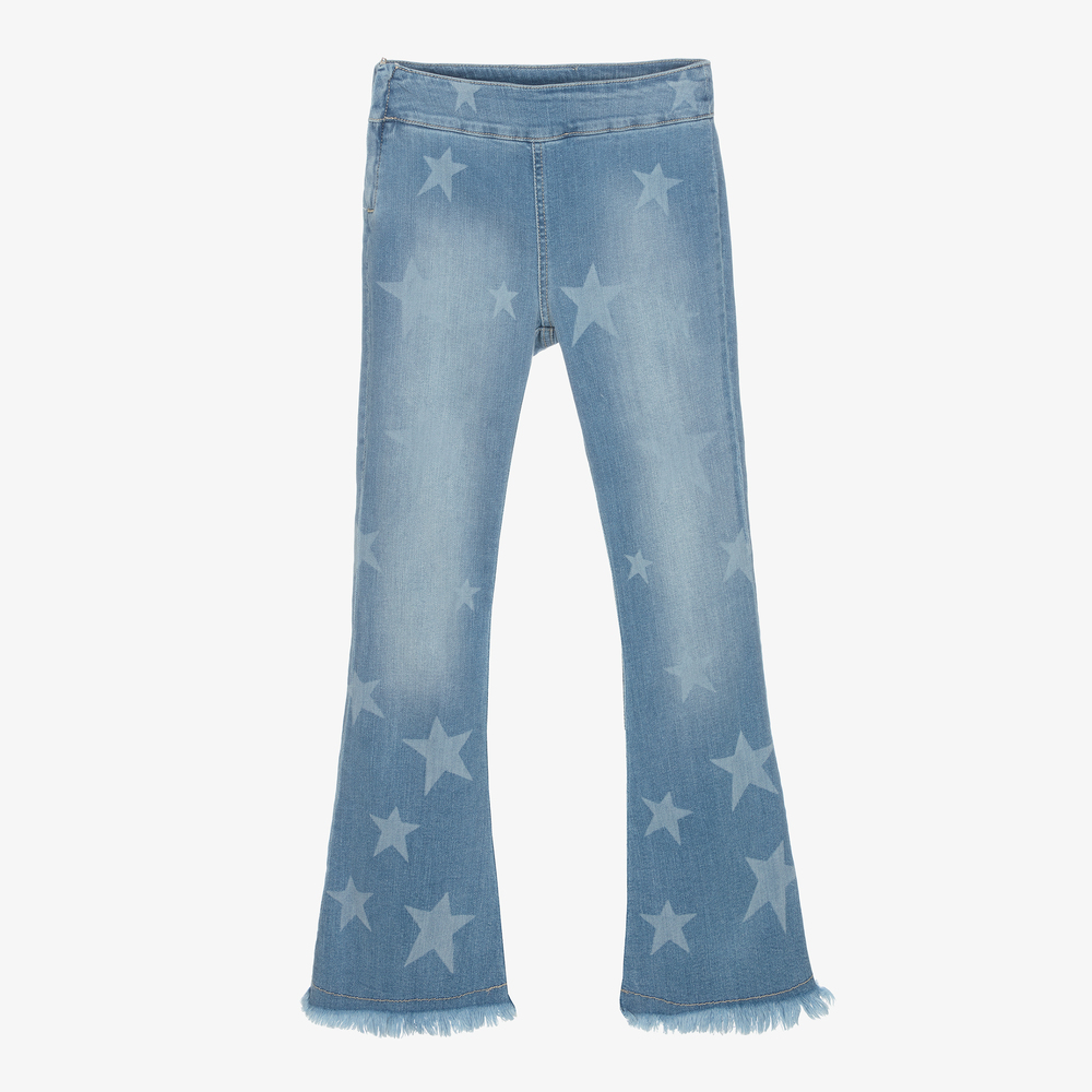 Marc Ellis - Синие джинсы-клеш со звездами | Childrensalon