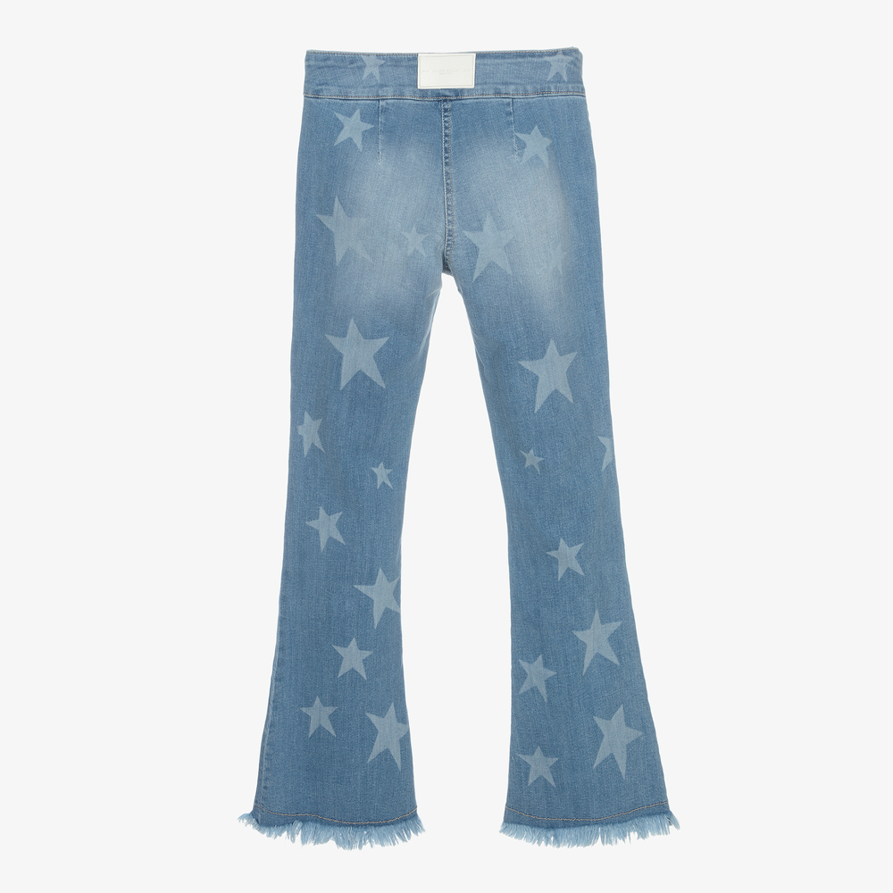 Marc Ellis-Blue Star Flared Denim Jeans | Childrensalon Outlet