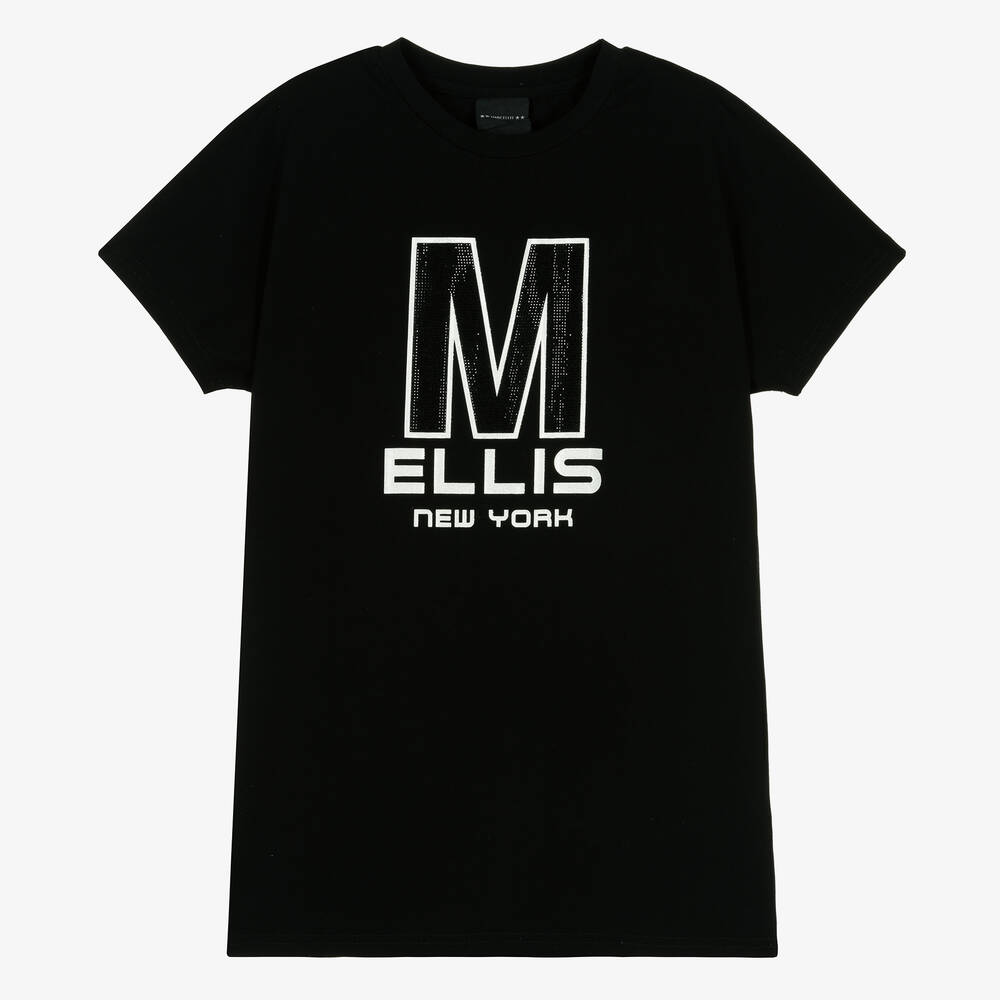 Marc Ellis-Girls Black Angel Wings Oversized T-Shirt | Childrensalon Outlet