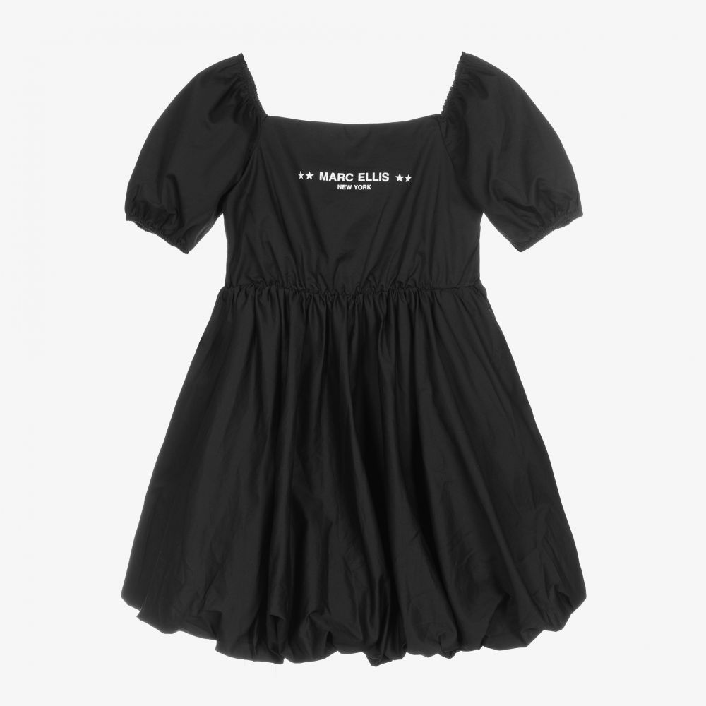 Marc Ellis - Girls Black Cotton Dress | Childrensalon