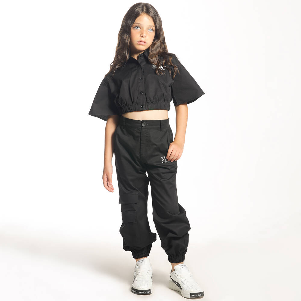 TAIKMD Kids Girls Sweatpants Cargo Jogger Pants Active Sporty Joggers Track  Pants Punk Street Dance Trousers 12 Years Black