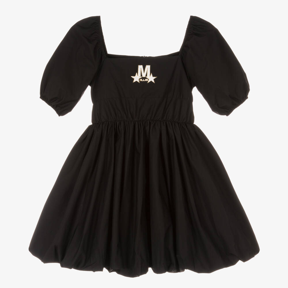 Marc Ellis Girls Black Cotton Puffball Dress Childrensalon Outlet