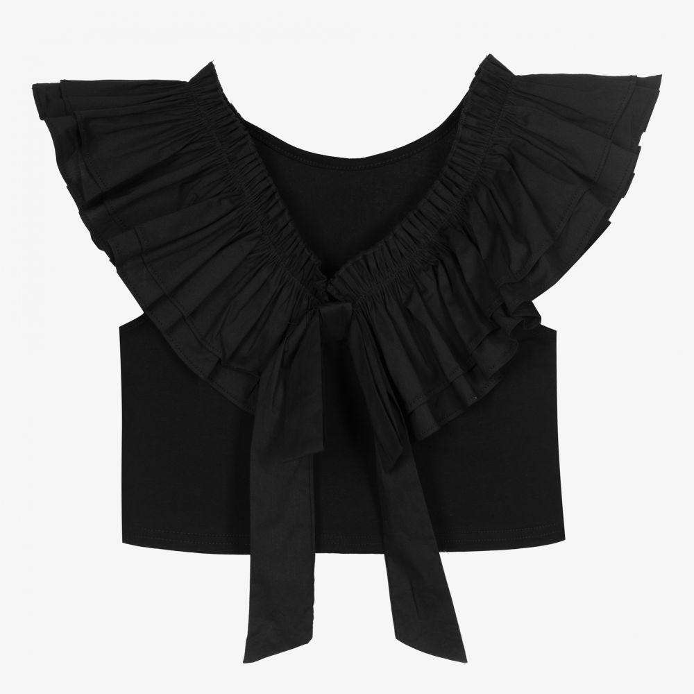 Marc Ellis-تيشيرت قطن جيرسي لون أسود للبنات | Childrensalon Outlet