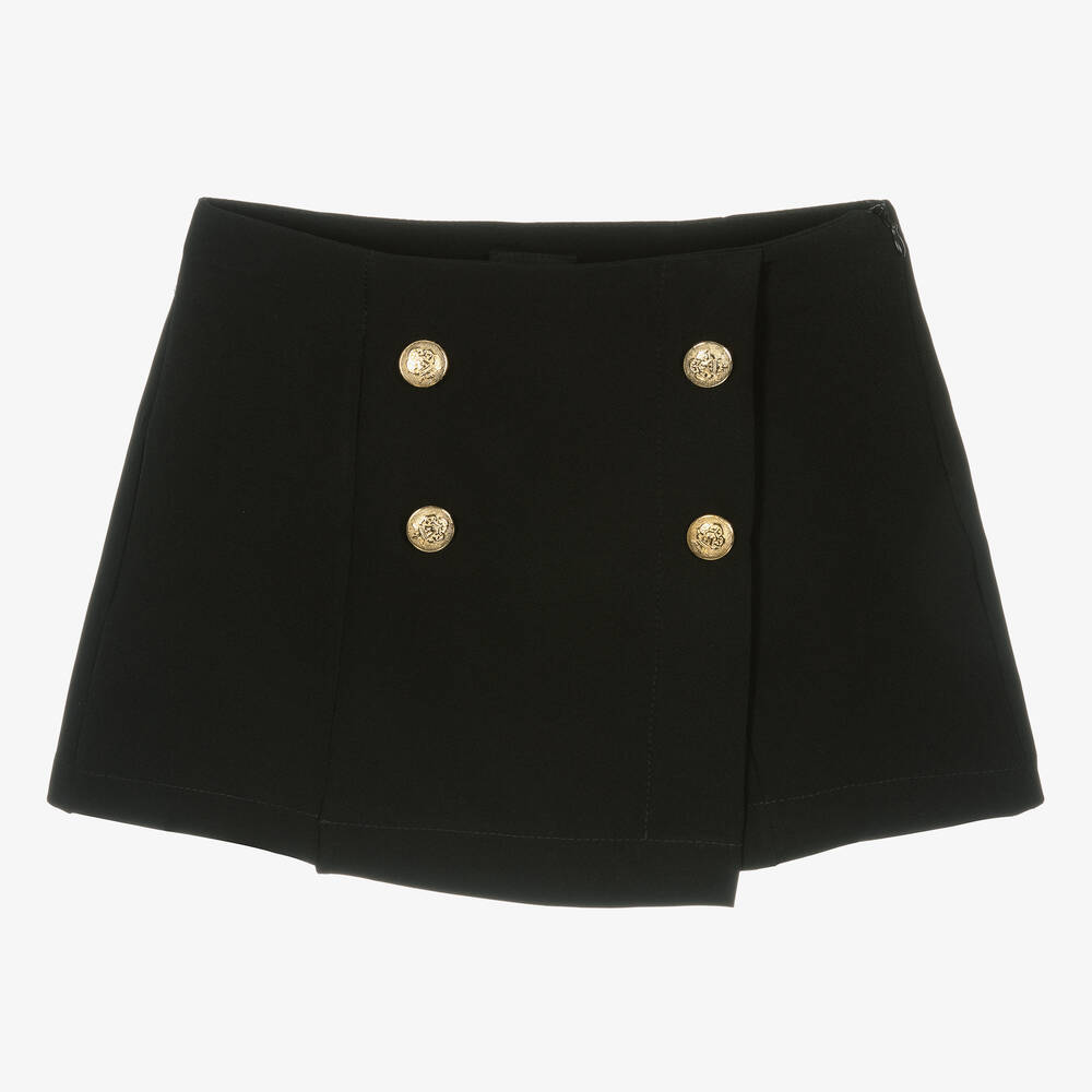 Marc Ellis - Girls Black & Gold Button Skort | Childrensalon