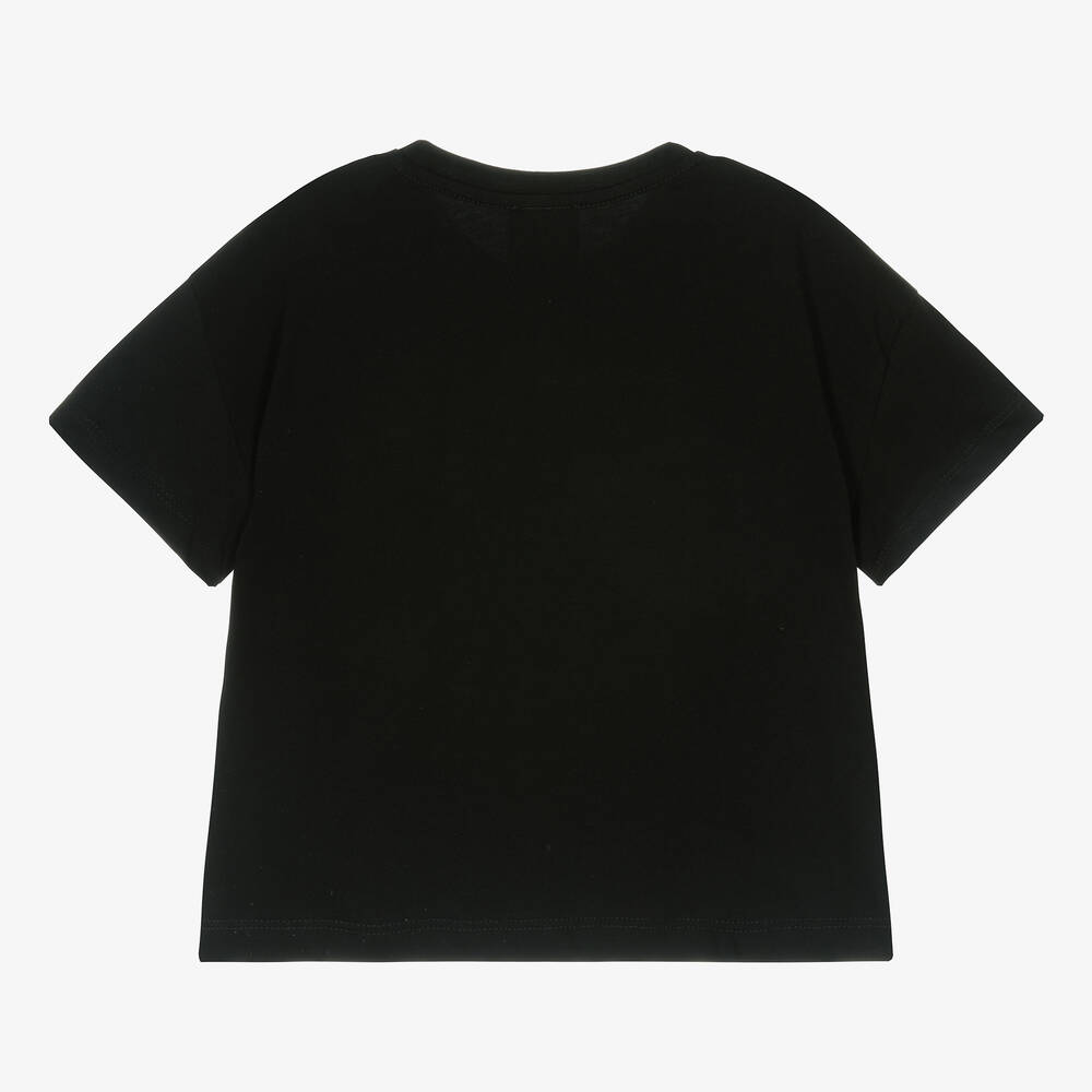 Marc Ellis-Черная футболка с золотистыми цепочками | Childrensalon Outlet