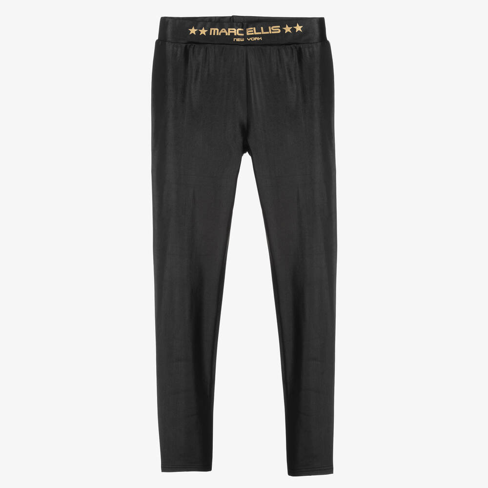 Marc Ellis - Girls Black Logo Leggings | Childrensalon