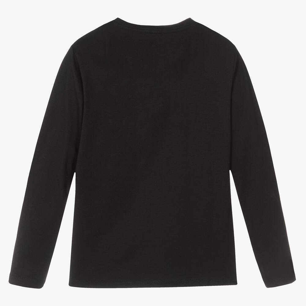 Marc Ellis-توب قطن جيرسي لون أسود للبنات | Childrensalon Outlet