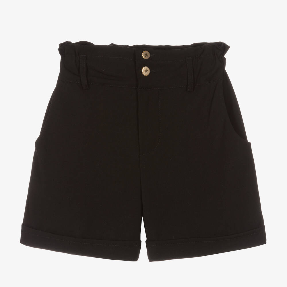Girls black active shorts discount
