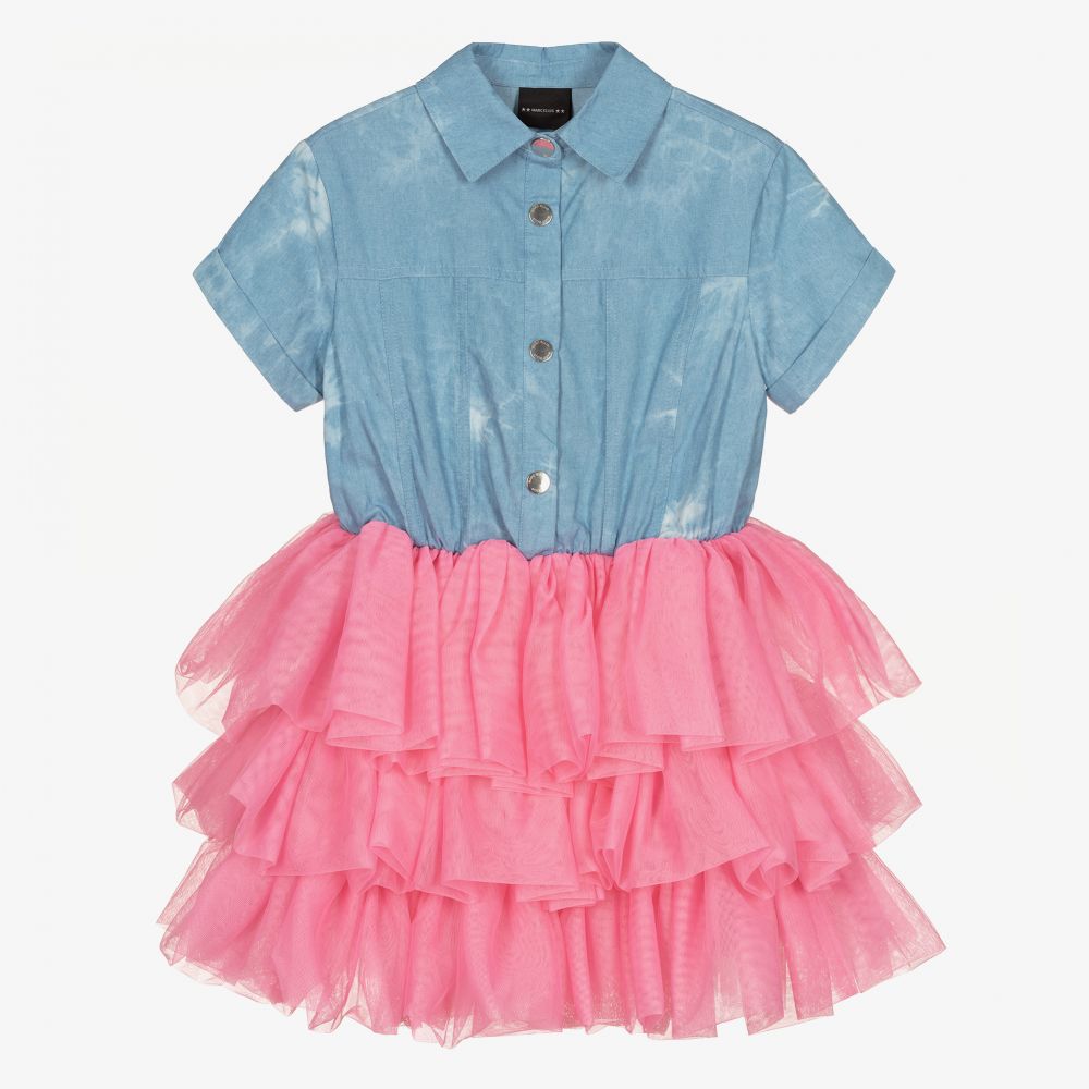 Marc Ellis - Розово-голубое платье для девочек | Childrensalon