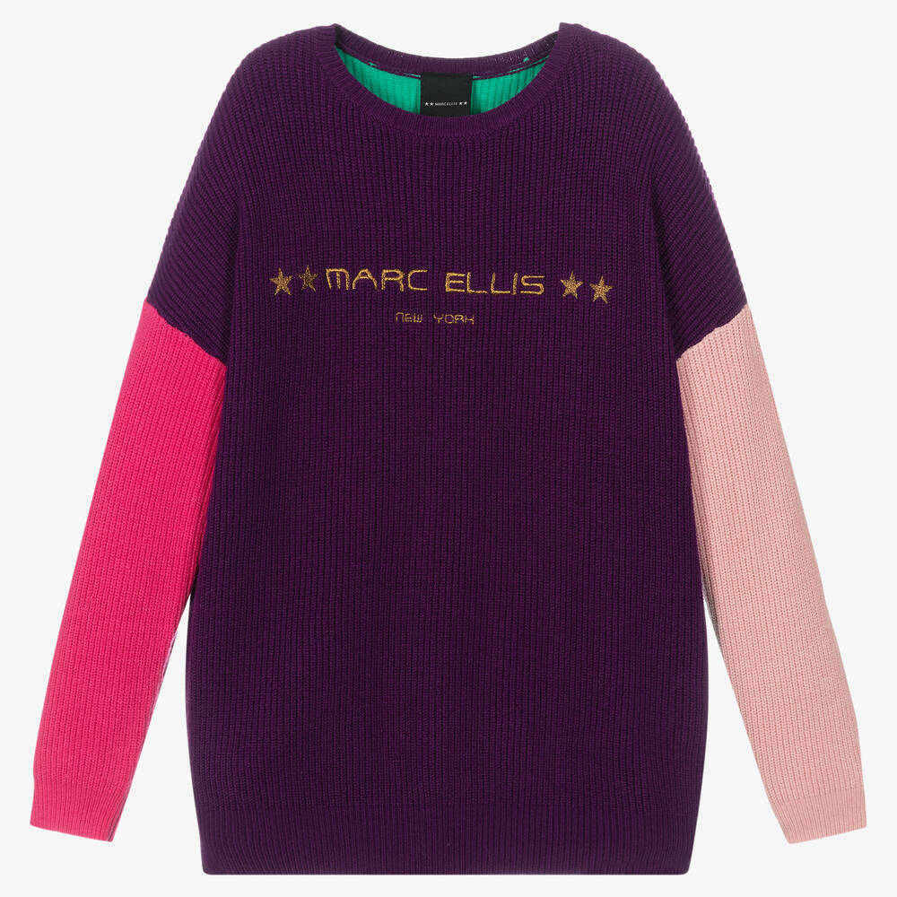 Marc Ellis - Pull colorblock en maille fille | Childrensalon