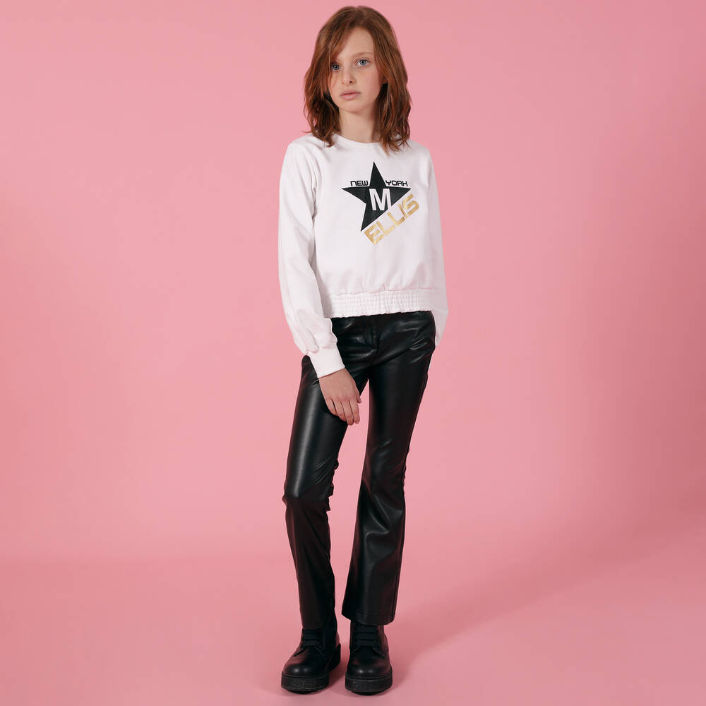 Childrens faux sale leather trousers