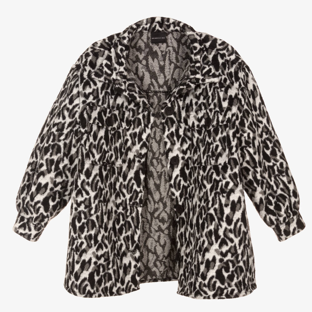 Grey leopard print jacket clearance