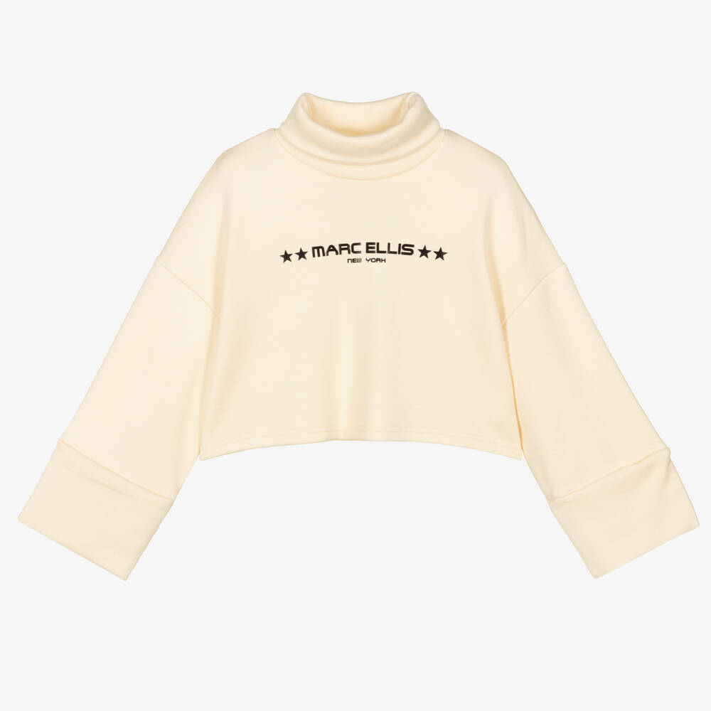 Marc Ellis - Elfenbeinfarbenes, kurzes Sweatshirt (M) | Childrensalon