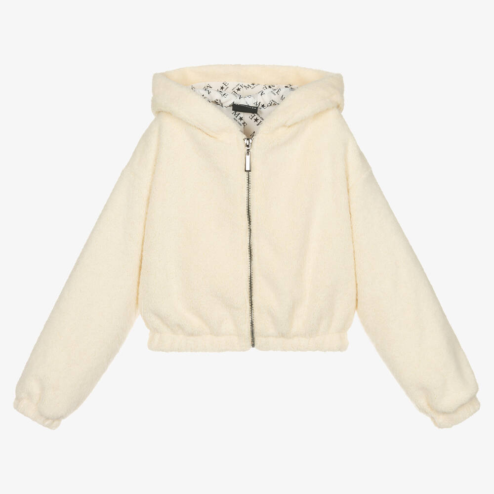 Marc Ellis - Girls Ivory Fleecy Zip-Up Top | Childrensalon