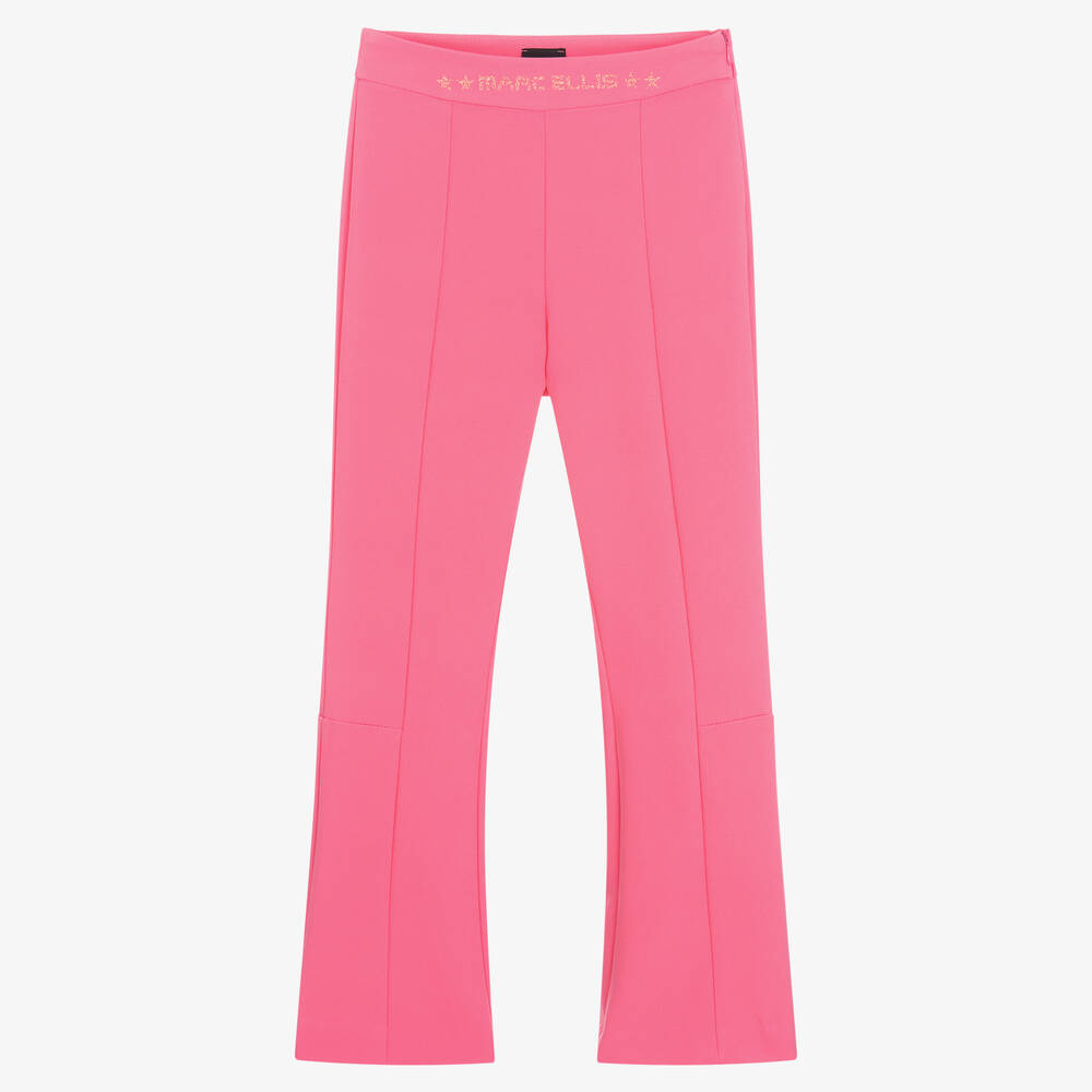 Marc Ellis - Girls Pink Crêpe Flared Trousers | Childrensalon