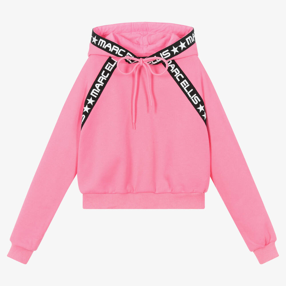 Marc Ellis-Girls Pink Logo Hoodie | Childrensalon Outlet