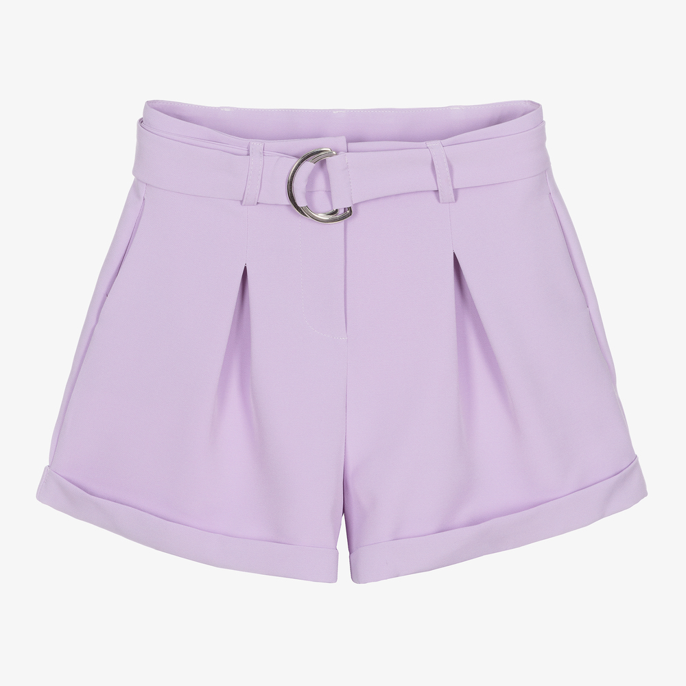 Marc Ellis - Girls Purple Belted Shorts | Childrensalon