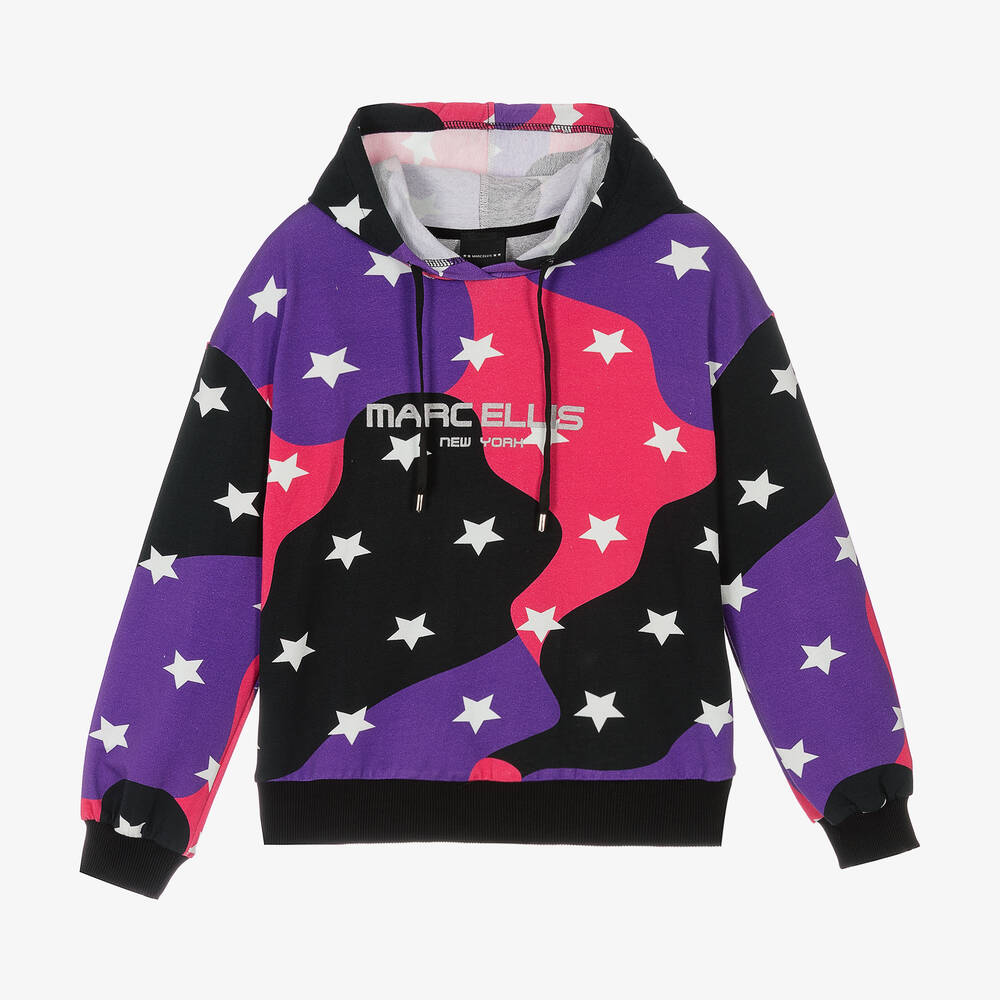 Marc Ellis - Girls Purple Star Hoodie | Childrensalon