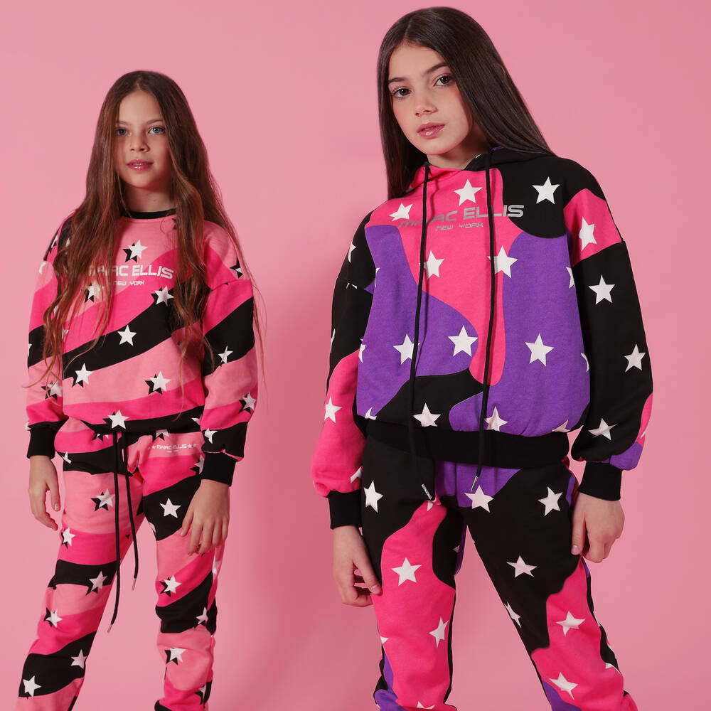 Marc Ellis Girls Purple Star Joggers Childrensalon Outlet