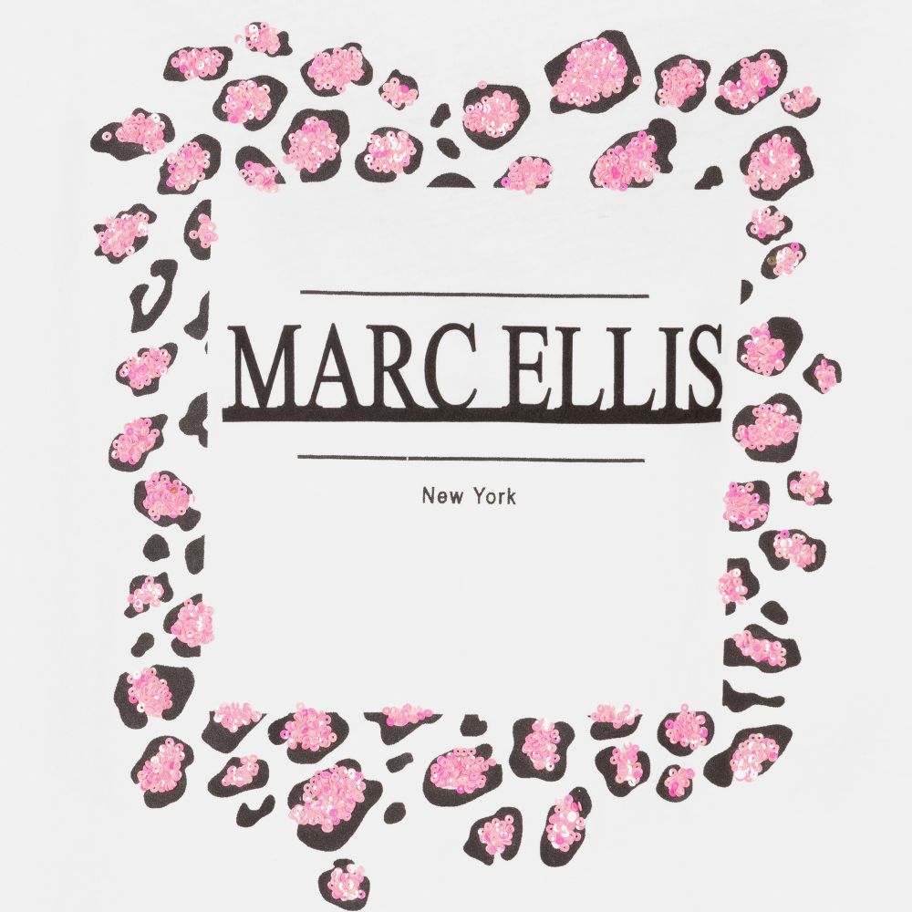 Marc Ellis-تيشيرت قطن جيرسي لون أبيض للبنات | Childrensalon Outlet
