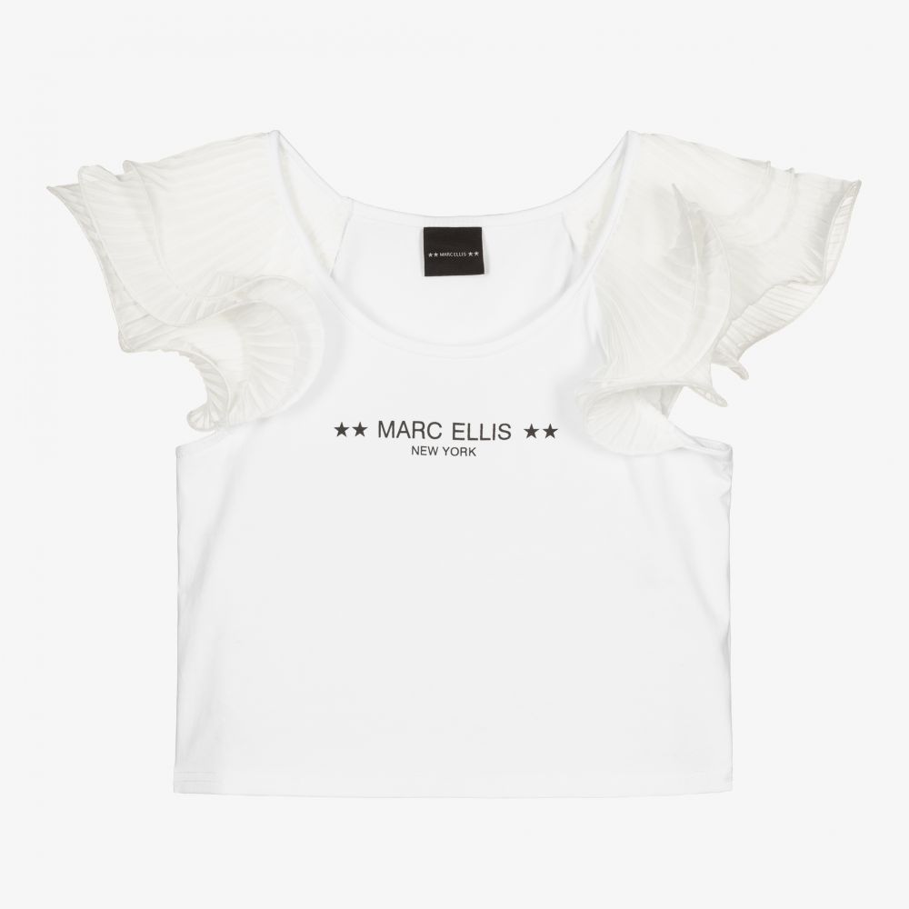 Marc Ellis - T-shirt blanc en coton Fille | Childrensalon
