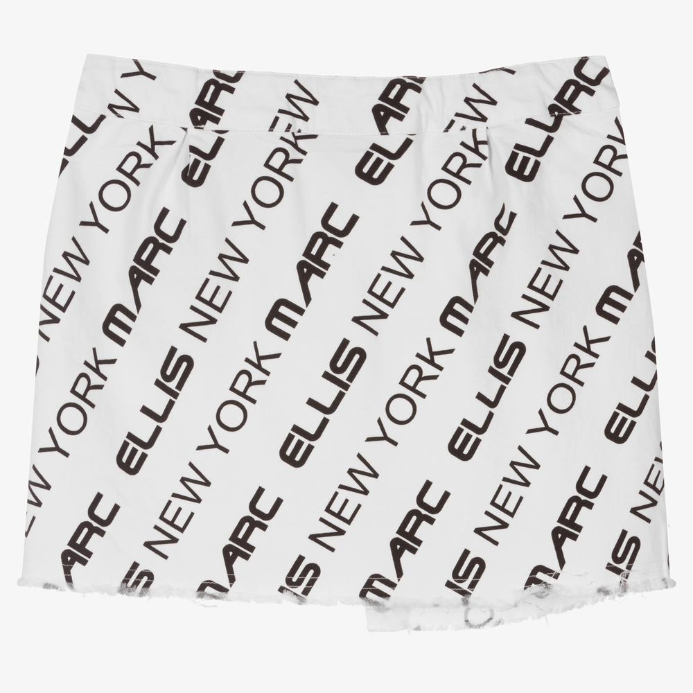 Marc Ellis-Белая юбка из хлопкового твила для девочек | Childrensalon Outlet