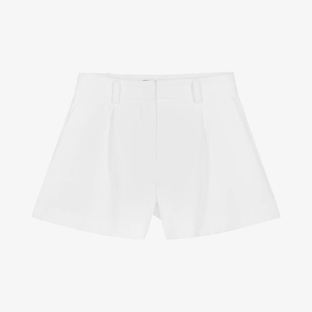 مارك إليس-شورت بحزام كريب لون أبيض للبنات | Childrensalon Outlet