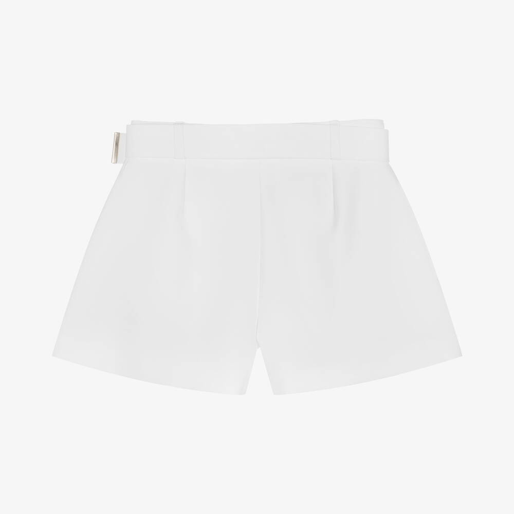 مارك إليس-شورت بحزام كريب لون أبيض للبنات | Childrensalon Outlet
