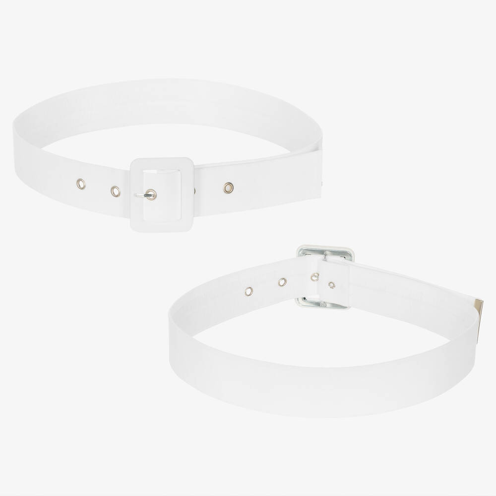 مارك إليس-شورت بحزام كريب لون أبيض للبنات | Childrensalon Outlet