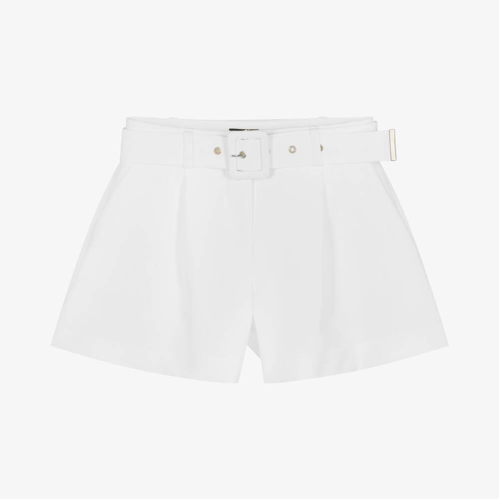 Marc Ellis - Weiße Shorts mit Gürtel für Mädchen | Childrensalon