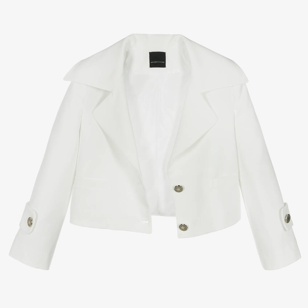 Marc Ellis-Girls White Cropped Blazer | Childrensalon Outlet